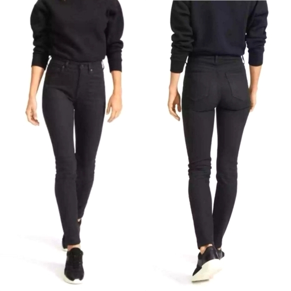 Everlane High Rise Skinny Jeans in Distressed Black Size 30 Regular - Picture 1 of 13